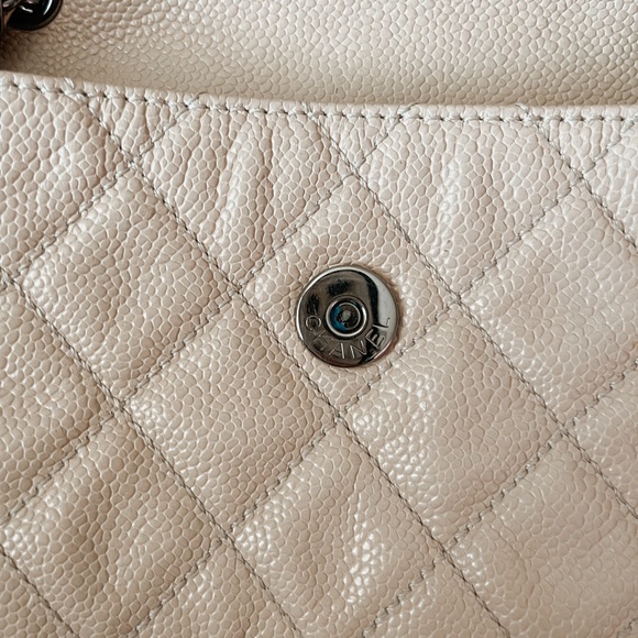 Authentic Chanel natural beauty flap bag ligh beige - Picture 11 of 13